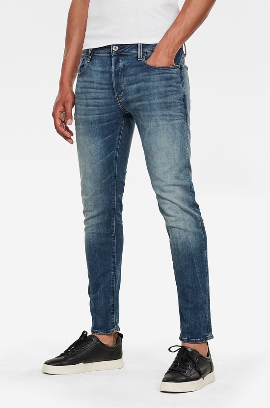 G-Star Raw 3301 Slim Jeans Heren - Broek - Blauw - Maat 36/34