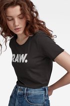 G-Star RAW T-shirt Raw Slim Graphic Top D19950 4107 6484 Dk Black Dames Maat - S