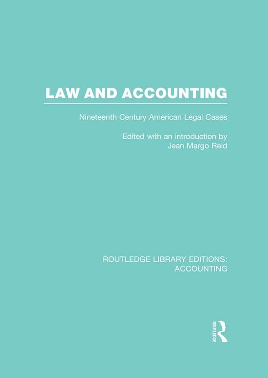 Law and Accounting (ebook), Jean Margo Reid 9781317962731 Boeken