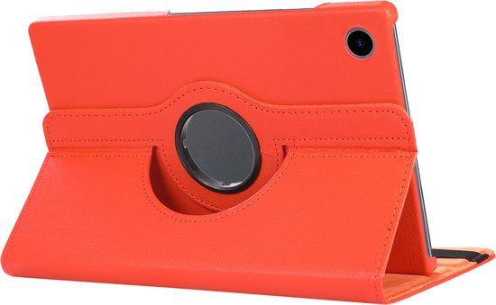 Case2go - Tablet hoes geschikt voor Samsung Galaxy Tab A8 (2022 & 2021) - 10.5 Inch - Draaibare Book Case Cover - Oranje