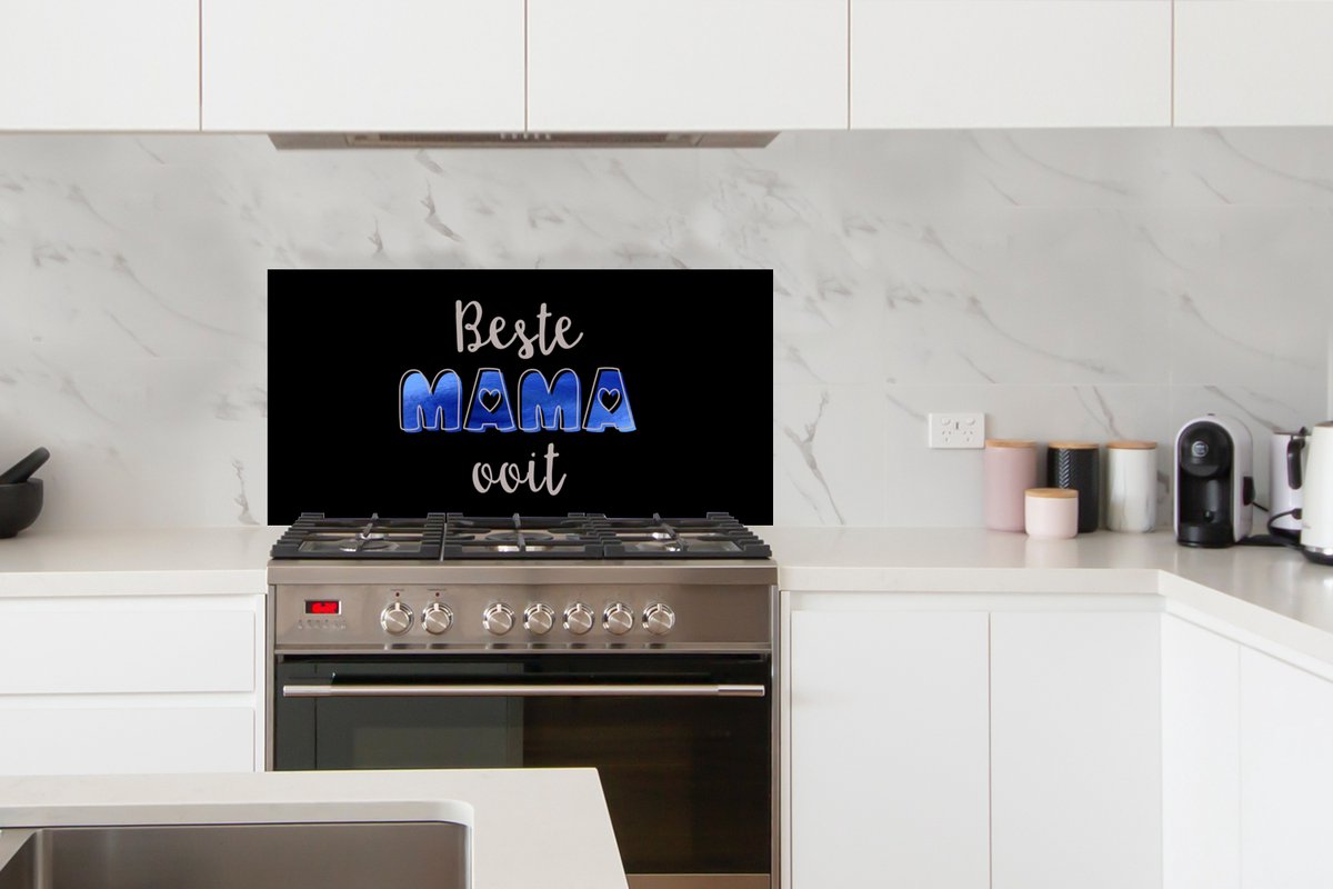 KitchenYeah Spatscherm 100x50 cm - Beste mama ooit - Aluminium thumbnail 3