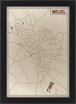 Houten stadskaart van Meijel