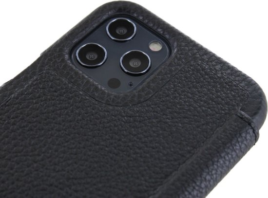 Bookcase hoesje pour iPhone 12 Pro Max - Graffi - Zwart uni - Cuir