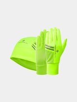Ronhill Beanie and Glove Set Fluo Geel
