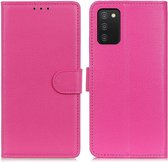 Book Case - Samsung Galaxy A03s Hoesje - Roze