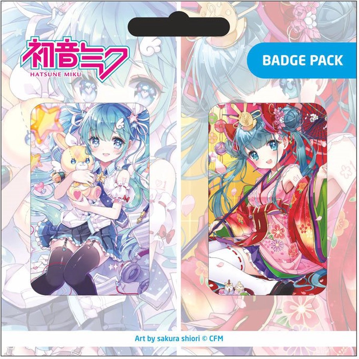 Hatsune Miku - Vocaloid - Pin Badges 2-Pack Set B - Anime - Art by Sakura Shiori