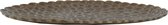 PTMD Lerissa Ovale Schaal - 43 x 23 x 3 cm - Aluminium - Goud - Bloemen