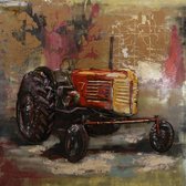 3D schilderij tractor 100x100cm  -