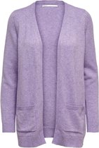 Only Vest Onllesly L/s Open Cardigan Knt Noos 15174274 Pastel Lilac/w. Melange Dames Maat - XL