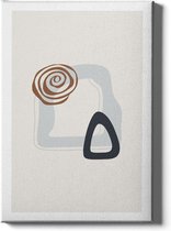 Walljar - Swirl Shape - Muurdecoratie - Canvas schilderij