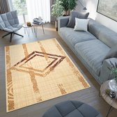 Tapiso Atena Vloerkleed Beige Bruin Klassiek Woonkamer Tapijt Maat- 140x200