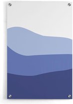 Walljar - Purple Waves I - Muurdecoratie - Plexiglas schilderij