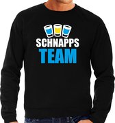 Apres ski trui Schnapps team zwart  heren - Wintersport sweater - Foute apres ski outfit/ kleding/ verkleedkleding S