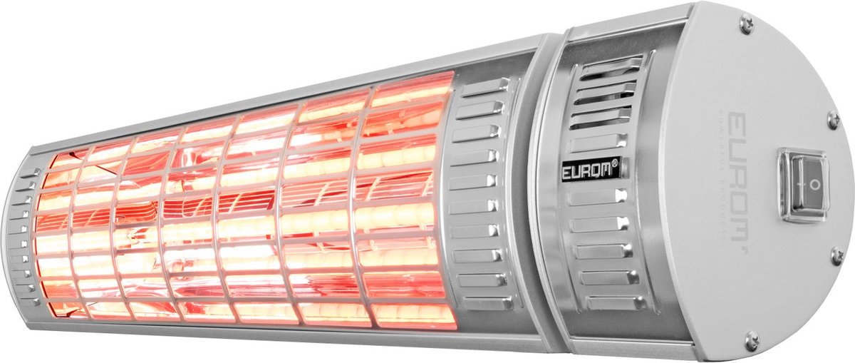 Eurom - Terrasverwarming - Golden 2500 Ultra RCD - 2500 Watt - IP65 Spuitwaterdicht / Waterproof - 6 Standen - Hangend