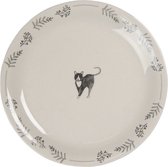 Servies Ontbijtbord Ø 20 cm Creme Keramiek Rond Katten Eetbord