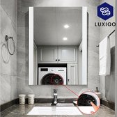 Luxiqo® Spiegel Badkamer - LED Spiegel - Wandspiegel Badkamer - Moderne Wandspiegel - Scheerspiegel - LED Verlichting - Spiegel Hangend - 60 x 80 cm