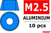 Team Corally - Aluminium sluitring - voor M2.5 Cilinderkopschroeven - BD=7mm - Blauw - 10 st