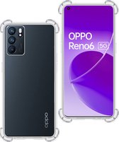 Oppo Reno 6 5G Hoesje Shock Proof Case - Oppo Reno 6 5G Case Transparant Shock Hoes - Oppo Reno 6 5G Hoes Cover - Transparant