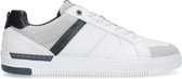 No Stress - Heren - Off white leren sneakers met grijze details - Maat 44
