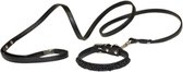 Croci Hondenriem Met Halsband Pearls Parels Zwart