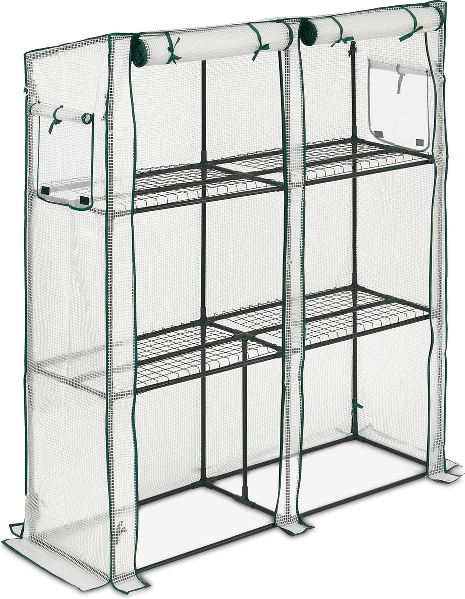 Relaxdays koude bak aluminium, tuin, kweekbak, HBD: 40x100x60 cm, lichtdoorlatend, koude kas, steeksysteem, transparant