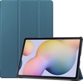 Case2go - Tablet Hoes geschikt voor Samsung Galaxy Tab S8 Plus (2022) - 12.4 Inch - Tri-Fold Book Case - Donker Groen