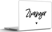 Laptop sticker - 17.3 inch - Spreuken - Zwanger - Mama - Quotes - 40x30cm - Laptopstickers - Laptop skin - Cover