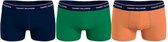 Tommy Hilfiger trunks (3-pack) - heren boxers normale lengte - blauw - oranje en groen -  Maat: XL