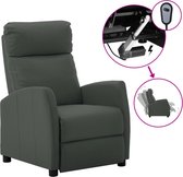 vidaXL Fauteuil verstelbaar elektrisch kunstleer grijs