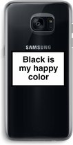 Case Company® - Galaxy S7 Edge hoesje - Black is my happy color - Soft Case / Cover - Bescherming aan alle Kanten - Zijkanten Transparant - Bescherming Over de Schermrand - Back Cover