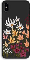 Case Company® - iPhone X hoesje - Painted wildflowers - 100% Biologisch Afbreekbaar - Duurzaam - Biodegradable Soft Case - Milieuvriendelijke Print op Achterkant - Zwarte Zijkanten - Bescherm