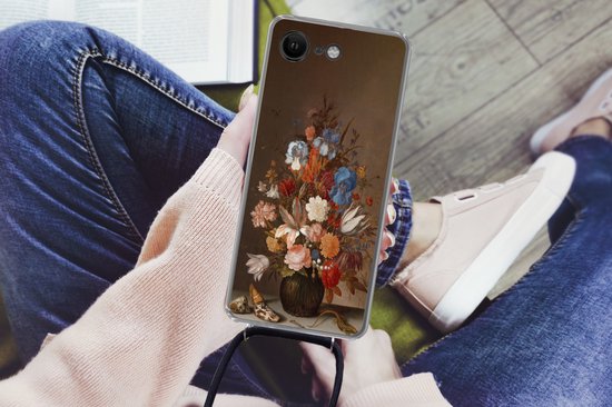 Cordon téléphonique - Chaîne téléphonique - Coque avec cordon iPhone 7 - Nature morte aux fleurs - Art - Maîtres anciens - Siliconen - Bandoulière - Coque pour téléphone avec cordon