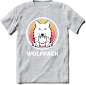 Saitama T-Shirt | Wolfpack Crypto ethereum Heren / Dames | bitcoin munt cadeau - Licht Grijs - Gemaleerd - 3XL