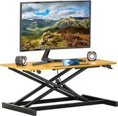 Ergonomisch In Hoogte Verstelbaar Sta Zit Bureau - Ergonomische Laptop/PC/Computer Desktop Tafel Werkplek Monitor Verhoger Desk - Zit-Sta Hulp Hoog Laag Buro Voor Kantoor Of Thuisw