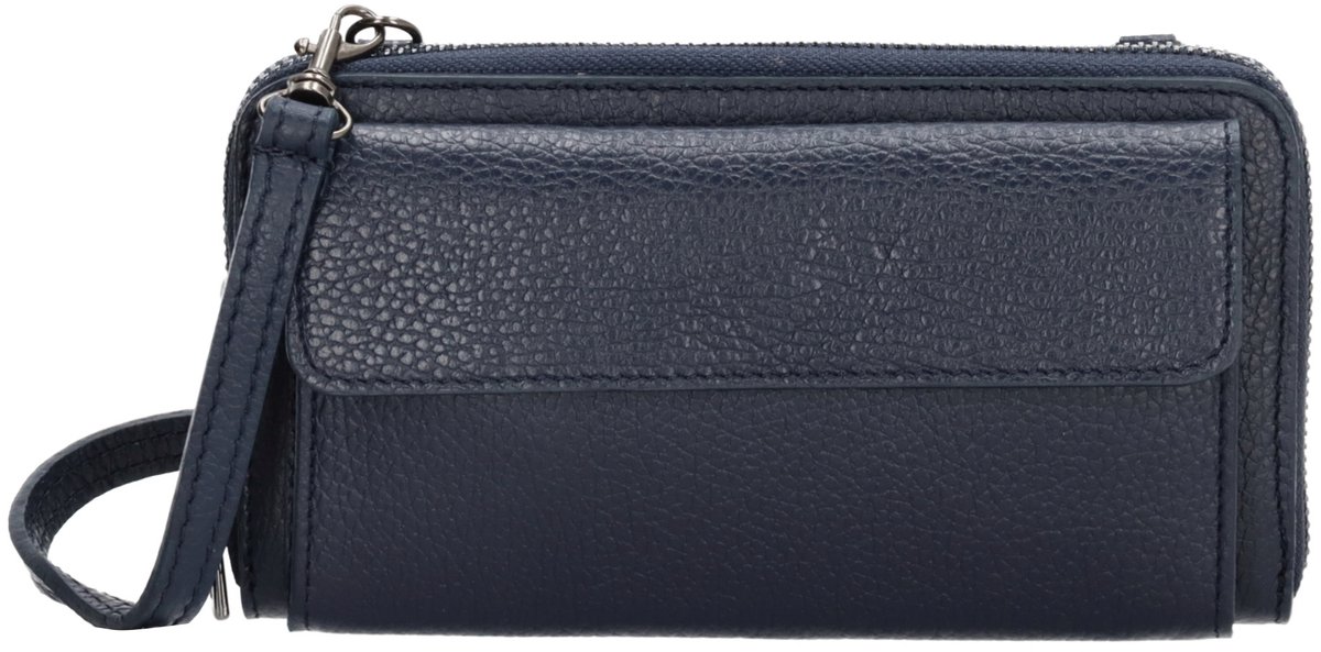 Charm London Anna Telefoontasje - 100% Leer - Leren Tas - Blauw