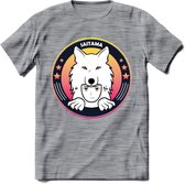 Saitama T-Shirt | Wolfpack Crypto ethereum Heren / Dames | bitcoin munt cadeau - Donker Grijs - Gemaleerd - L
