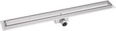 Badplaats Douchegoot 130 cm BP01 - Douchedrain met RVS Rooster - 7 cm Diep en Inclusief Afvoer