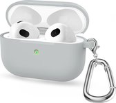 Apple AirPods 3 Hoesje - Mobigear - Classic Serie - Siliconen Hoesje - Light Grey - Hoesje Geschikt Voor Apple AirPods 3