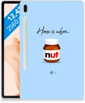 Hippe Hoesje Samsung Galaxy Tab S7FE Cover Nut Home met doorzichte zijkanten