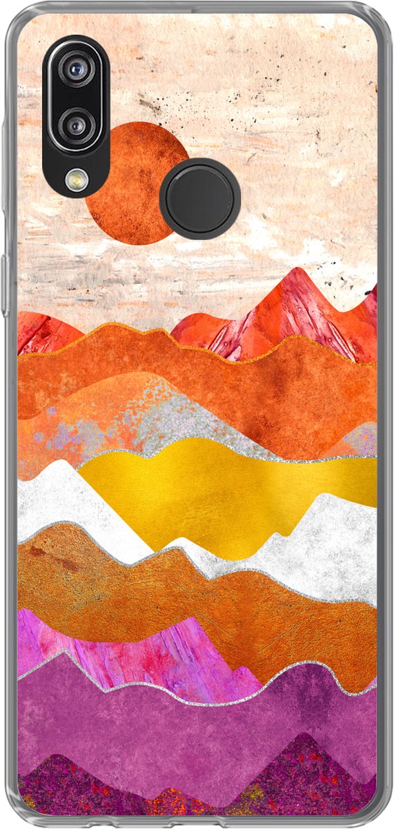 Telefoonhoesje Geschikt voor Huawei P20 Lite (2020) hoesje - Lesbian - Pride - Marmer print - Siliconen Telefoonhoesje Telefoonhoesje