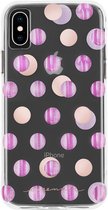 Apple iPhone X/10 Hoesje - Case Mate - Wallpaper Serie - Hard Kunststof Backcover - Pink Dot - Hoesje Geschikt Voor Apple iPhone X/10