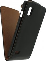 LG Optimus L9 Hoesje - Xccess - Serie - Kunstlederen Flipcase - Zwart - Hoesje Geschikt Voor LG Optimus L9
