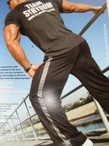 Strydom Crazee Wear - Fitnessbroek - Monster Mesh - Heren - Maat XXL - Zwart - met licht grijze brede Mesh streep