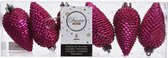 Dennenappels Glitter (8cm) Multi 6 Stuks Super Roze