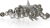 Excellent Deco - Plastic Kerstballen Mix 63 Stuks - Silver