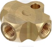 T-stuk 3x 3/8'' UNF concave