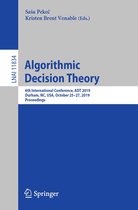 Lecture Notes in Computer Science 11834 - Algorithmic Decision Theory