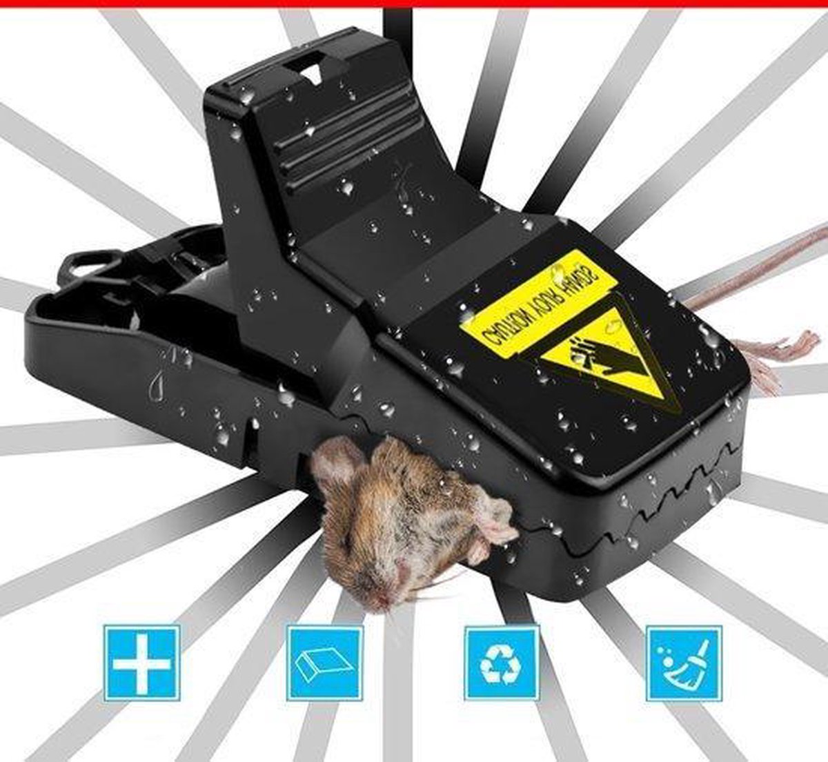 Piège à souris - Piège à rat - 6 pièces - Ressort Extra fort - Durable -  Réutilisable