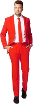 OppoSuits Red Devil - Mannen Kostuum - Rood - Feest - Maat 62