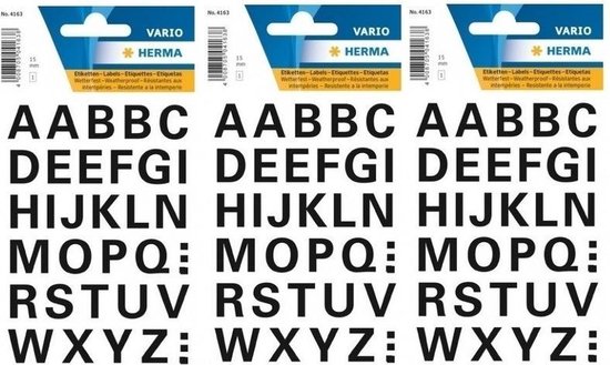wolf Walging monteren 96x Letter stickers zwart 15 mm - Stickervel met alfabet letters zwart 96  stuks -... | bol.com
